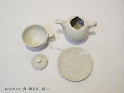 Čajová súprava Duo biela trojdielna 0,45 l porcelán Dubí