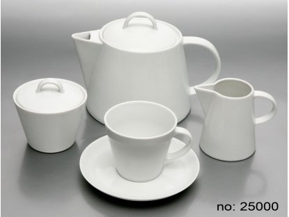 tea set Tom white porcelain Thun a.s. 6 persons 15 pieces Czech porcelain Nová Role