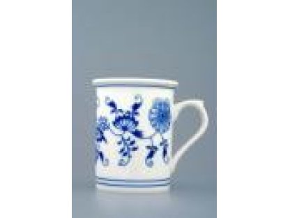 Zwiebelmuster  Tumbler with Handle 0.25L, Original Bohemia Porcelain from Dubi
