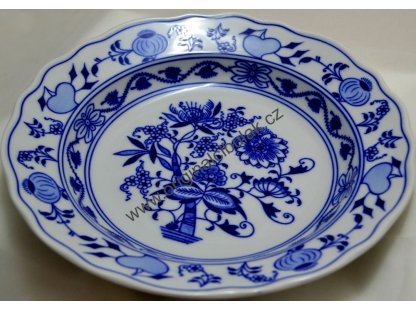 Czech porcelain, Dubí cibulák, deep plate 24 cm