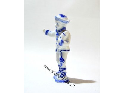 Cibulák Chlapec 10,8 cm originální cibulákový porcelán Dubí, cibulový vzor,