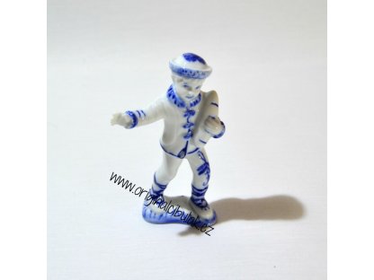 Cibulák figúrka chlapec 10,8 cm cibulový porcelán originálny cibulák Dubí