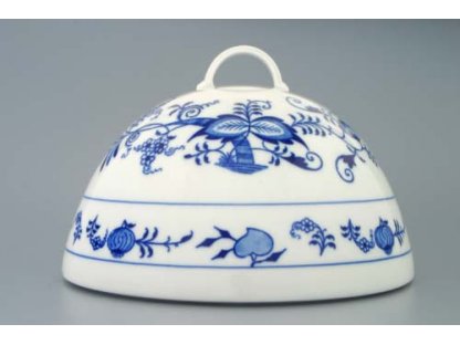 Zwiebelmuster Round Cover for Food 19cm, Original Bohemia Porcelain from Dubi