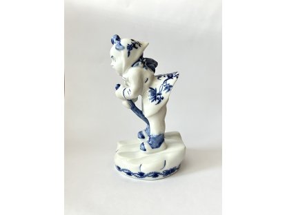 Cibulák  Děvčátko na lyžích 16cm Originál Český porcelán Dubí 