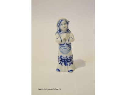 Cibulák Dievča 9,5 cm originálny cibulákový porcelán Royal Dux Dubí cibuľový vzor 2. akosť