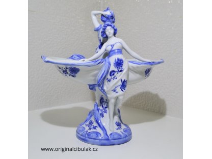 cibulák dívky s mušlemi 33 cm originální český porcelán Dubí Dux 2.jakost