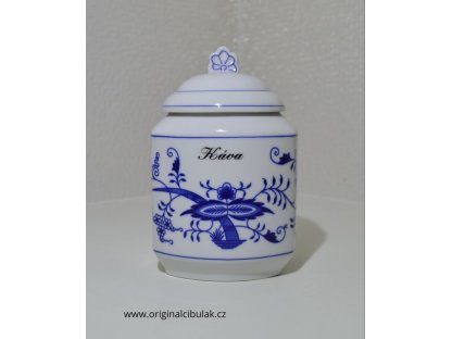Cibulák food box with lid and inscription Coffee Czech porcelain Dubí