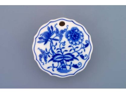 Cibulák dóza na sladidlo kulatá 7 cm originální cibulákový porcelán Dubí, cibulový vzor,