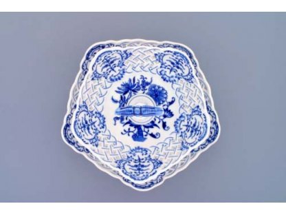 Cibulák etažér dvojdielny misy päťhranné porcelánová tyčka 27 cm  originálny český porcelán Dubí