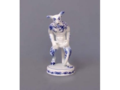 Cibulák  soška čerta Belzebuba 18 cm, originálny porcelán Dubí, cibuľový vzor,