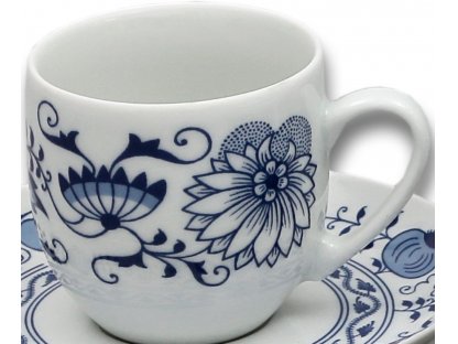 Zwiebelmuster Henriette 6 St. Tasse und Untertasse 100 ml Henrieta Kaffee Saphyr Thun 