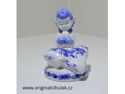Cibulák Holčička v peřince 12 cm originální český porcelán Dubí Royal DUX