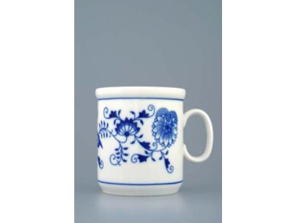 Cibulák hrnek Henry M Akce - 50% 0,27 l bez vnitřní linky originální cibulákový porcelán Dubí, cibulový vzor, 2.jakost