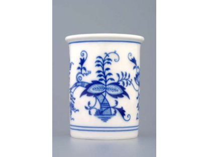 Cibulák hrnek kalíšek toaletní bez ouška 0,25 l originální cibulákový porcelán Dubí, cibulový vzor,