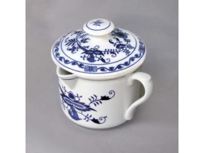 Zwiebelmuster Large Vařák mug with spout, side handle and lid 0.90 l Original Blue Onion Pattern Bohemia from Dubi 