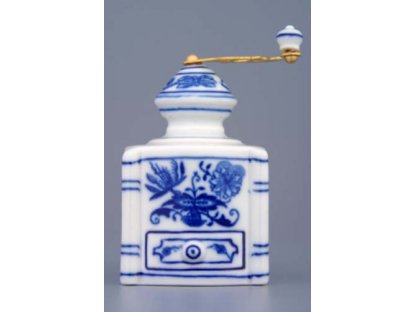 Cibulák Kávomlýnek mini komplet 8 cm originální cibulákový porcelán Dubí, cibulový vzor,