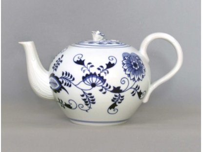 Cibulák konvice čajová s víčkem 2 l originální cibulákový porcelán Dubí, cibulový vzor