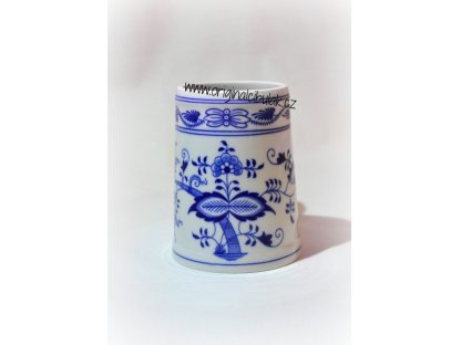 Cibulák korbel hladký, originální cibulákový porcelán Dubí, cibulový vzor,