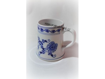 Cibulák korbel holba 0,50 l originální cibulákový porcelán Dubí, cibulový vzor,