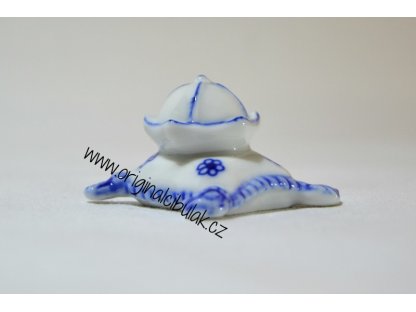 Cibulák koruna kráľa Melichara 2 cm cibulový porcelán, originálny cibulák Dubí 1. akosť