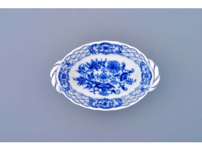 Cibulák košík prolamovaný 12 cm originální cibulákový porcelán Dubí, cibulový vzor,