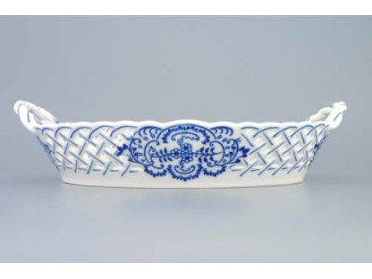 Cibulák košík prelamovaný 28cm cibulový porcelán, originálny cibulák Dubí 2. akosť