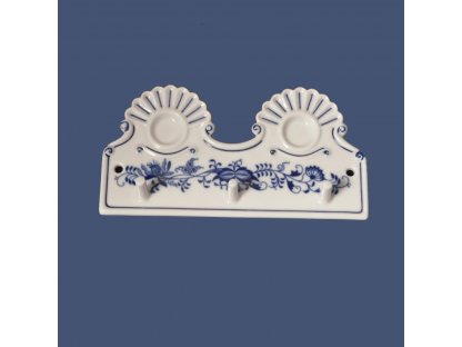 Cibulák Kuchyňský věšák s dírkami 18cm Originál Český porcelán Dubí