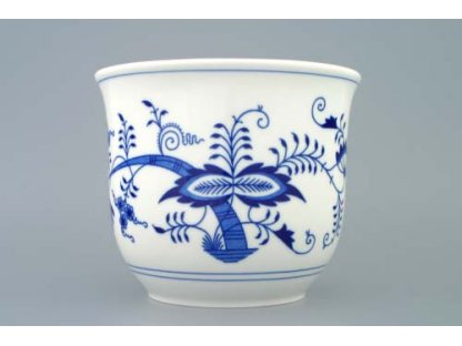 Cibulák květináč bez uch bez nožky 19 cm originální cibulákový porcelán Dubí, cibulový vzor,