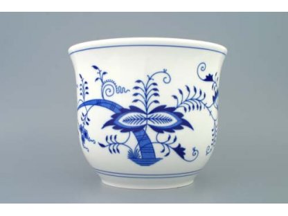 Cibulák květináč bez uch bez nožky 22 cm originální cibulákový porcelán Dubí, cibulový vzor,