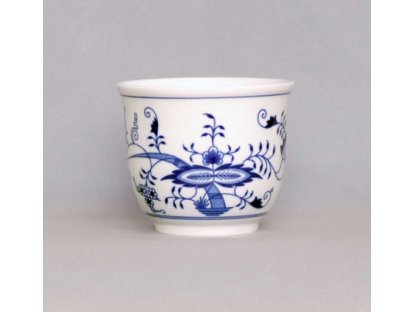 Cibulák kvetináč malý bez ušok 13 cm cibulový porcelán, originálny cibulák Dubí 2. akosť
