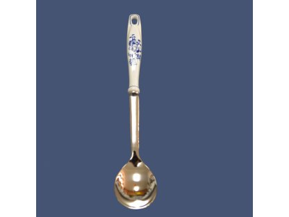 Onion pattern spoon salad hang up-glat Original Bohemia porcelain from Dubi