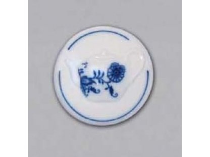 Cibulák Magnetka kulatá konev čajová  4,5 cm originální cibulákový porcelán Dubí, cibulový vzor,
