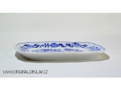 Cibulák máslenka hranatá malá komplet 17 x 13 cm originální cibulákový porcelán Dubí, cibulový vzor,