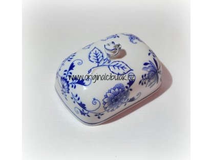 Cibulák Máslenka hranatá malá vršek 13 cm originální cibulákový porcelán Dubí, cibulový vzor,