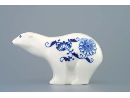 Cibulák medvídek 15 cm originální cibulákový porcelán Dubí, cibulový vzor,