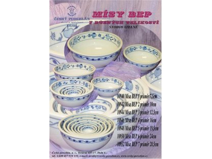 Cibulak misa guľatá Bep 5 19,5 cm český porcelán originál Dubí 2. akosť
