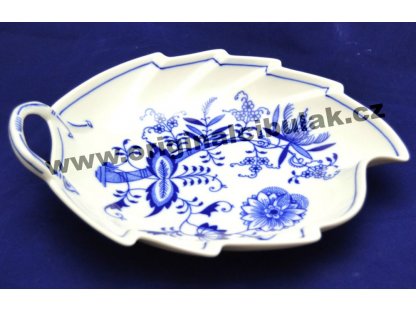 Zwiebelmuster  Leaf Dish 22cm, Original Bohemia Porcelain from Dubi