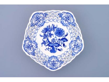 Cibulák mísa pětihranná prolamovaná 19 cm originální cibulákový porcelán Dubí, cibulový vzor,