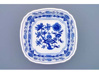 Zwiebelmuster Square Salad Dish 19cm, Original Bohemia Porcelain from Dubi