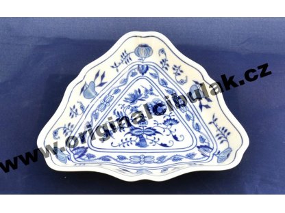 Cibulák trojhranná šalátová misa 19,5 cm originál český porcelán Dubí 2.jakost