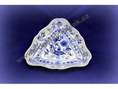 Cibulák misa šalátová trojhranná  24 cm cibulový porcelán originálny cibulák Dubí 2.akosť