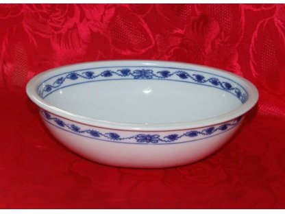 Zwiebelmuster Oval Medium Baking Dish 21.5cm, Original Bohemia Porcelain from Dubi