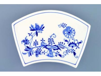Cibulák Miska Fan plochá 19,4 cm originální cibulákový porcelán Dubí, cibulový vzor,
