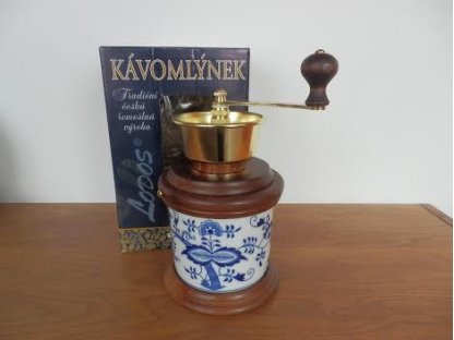Cibulák mlynček na kávu Varák 24 cm cibulový porcelán, originálny cibulák Dubí 2. akosť