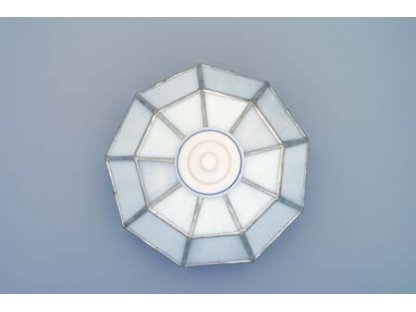 Cibulák Noční lampička vitráž 30 cm originální cibulákový porcelán Dubí, cibulový vzor
