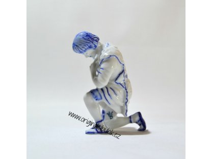 Cibulák Ovčák 11 cm originální cibulákový porcelán Dubí, cibulový vzor,