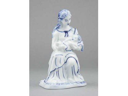 Cibulák soška Panna Mária 12 cm cibulový porcelán Royal Dux originálny cibulák Dubí 2. akosť