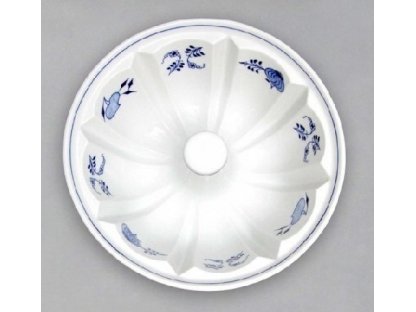 Cibulák Pečící forma bábovka velká 1,8 l originální cibulákový porcelán Dubí, cibulový vzor,