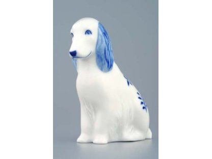 Zwiebelmuster Dog 10cm, Original Bohemia Porcelain from Dubi