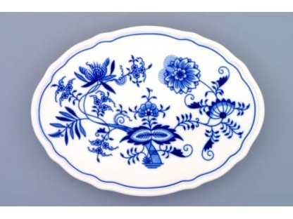 Zwiebelmuster Oval tray on legs 24.5cm 490g Original Blue Onion Pattern Bohemia from Dubi